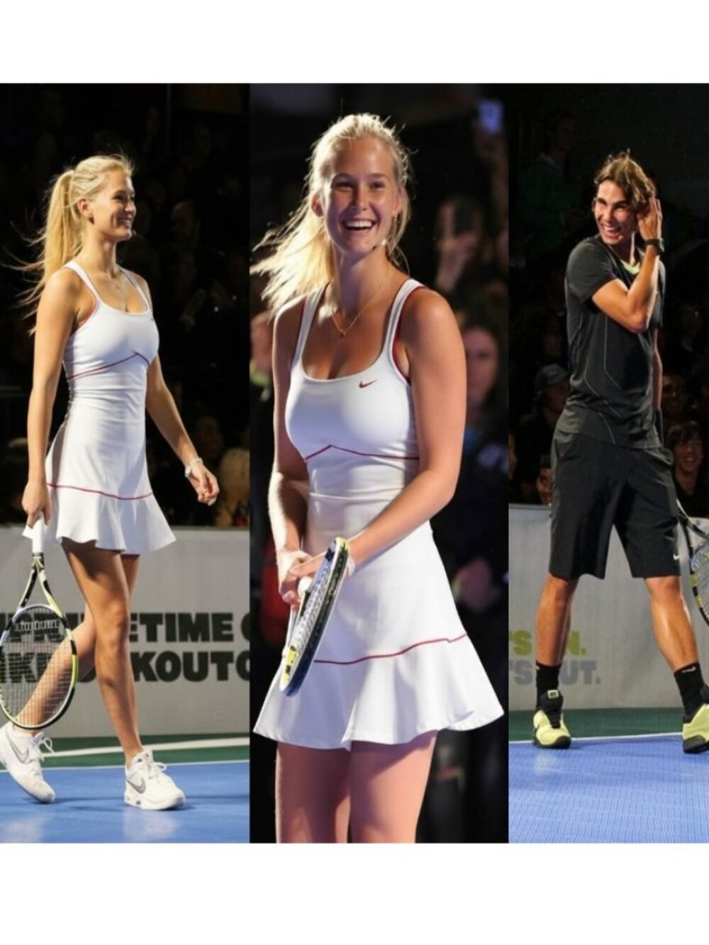 Nwt WHITE Nike tennis dress w/ Bra skirt M Medium WHITE - SO FLIRTY!